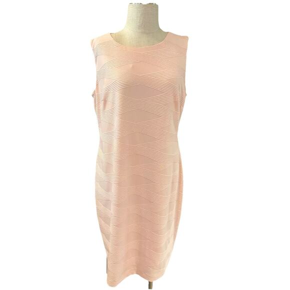 Tommy Hilfiger Dresses & Skirts - Tommy Hilfiger Bodycon Dress Womens 16 Pink Textured Pastel Informal Back Zip